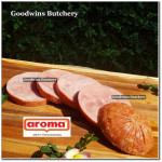 Aroma Bali frozen pork HAM HONEY half cut as steaks 1cm 3/8" (price/pack 5pcs 1kg)